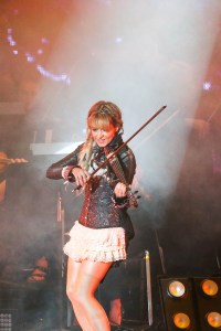 Lindsey Stirling performing at Starlight Theatre in Kansas City, Missouri on July 6, 2018.