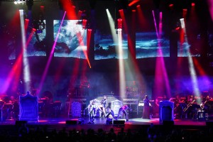 Lindsey Stirling performing at Starlight Theatre in Kansas City, Missouri on July 6, 2018.