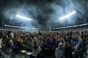 Crowd for the Billy Joel concert at Kauffman Stadium in Kansas City, Missouri on Friday, September 21, 2018.