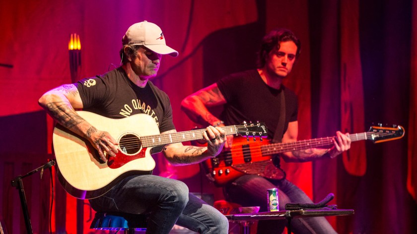 Rhythm guitarist Chris Henderson and bass guitarist Justin Biltonen of 3 Doors Down