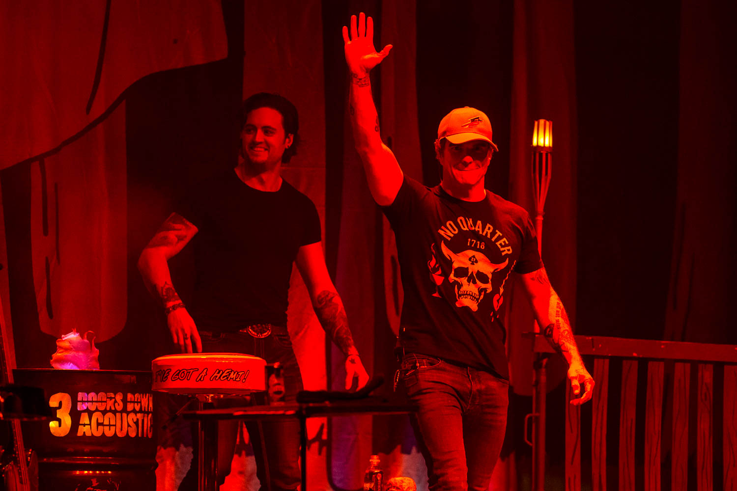 Rhythm guitarist Chris Henderson and bass guitarist Justin Biltonen of 3 Doors Down