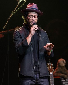Amos Lee performing at Uptown Theater in Kansas City, Missouri, on March 26, 2019.