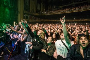 Fans enjoying Catfish and the Bottlemen performing at the Arvest Bank Theatre at The Midland on March 31, 2019