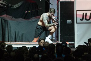 Justin Stone performing at the Arvest Bank Theatre at The Midland in Kansas City, Missouri, on April 24, 2019.