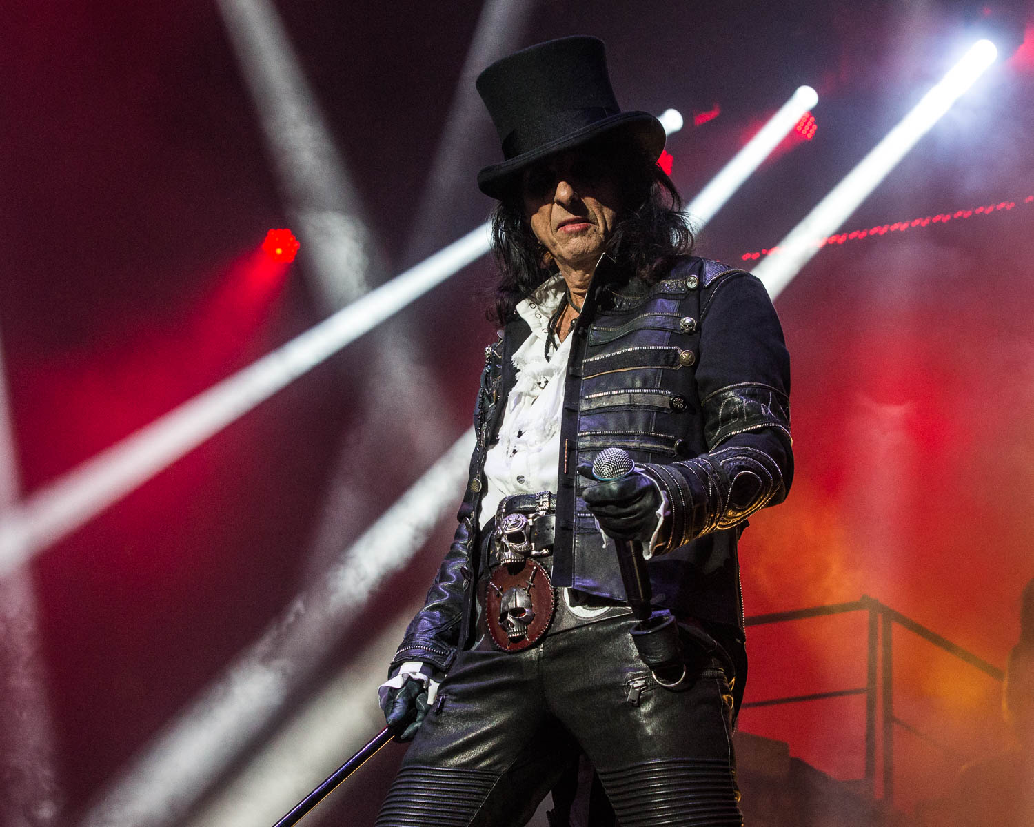 Alice Cooper performing at Starlight Theatre in Kansas City, Missouri on July 26, 2019.