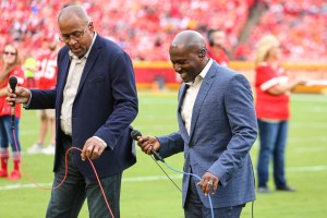 CAMMO singers perform at halftime during the game between the Kansas City Chiefs and the Baltimore Ravens at Arrowhead Stadium on September 22, 2019.