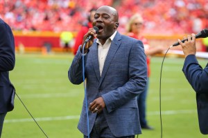 CAMMO singers perform at halftime during the game between the Kansas City Chiefs and the Baltimore Ravens at Arrowhead Stadium on September 22, 2019.