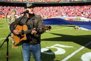 Dexter Roberts performing at Arrowhead Stadium on November 3, 2019.
