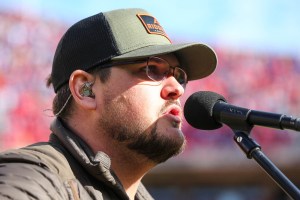 Dexter Roberts performing at Arrowhead Stadium on November 3, 2019.