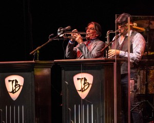 Joe Bonamassa's trumpeter Lee Thornburg and saxophonist Paulie Cerra