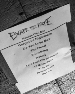 Escape the Fate setlist for Kansas City, MO on February 24, 2020