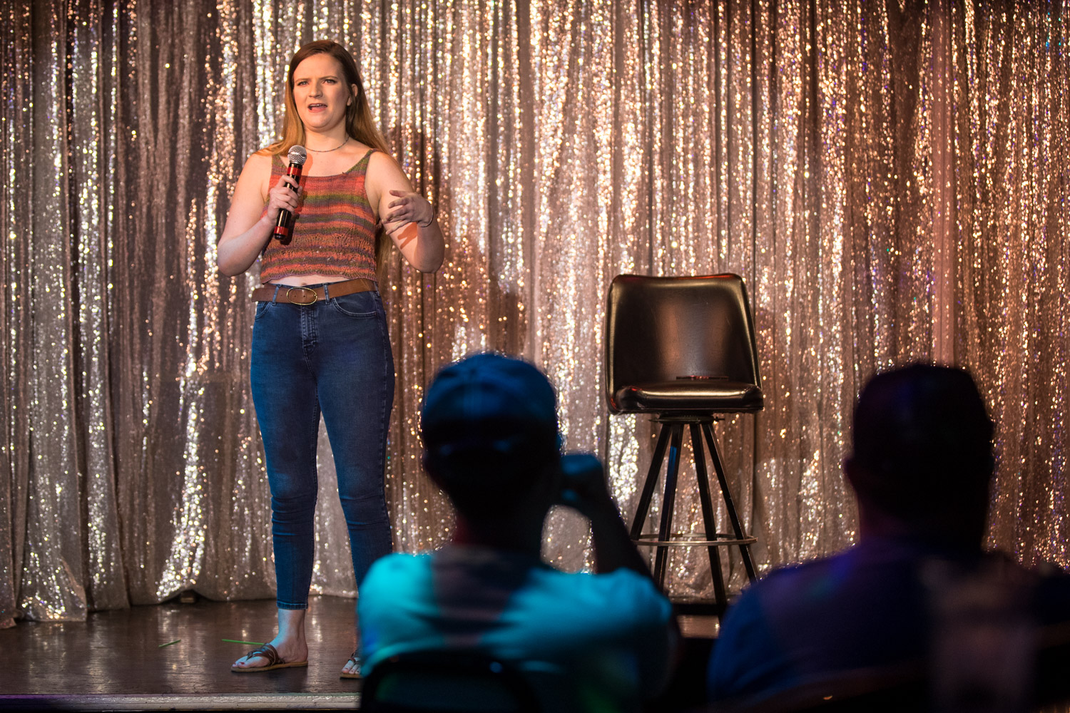 Comedian Kaitlin Rounds during the Comedy Cabaret at Missie B's in Kansas City, MO on June 29, 2021