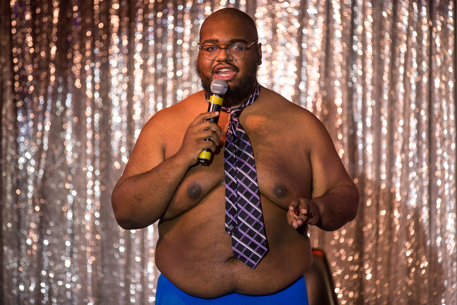 Comedian Dorian Debose during the Comedy Cabaret at Missie B's in Kansas City, MO on June 29, 2021