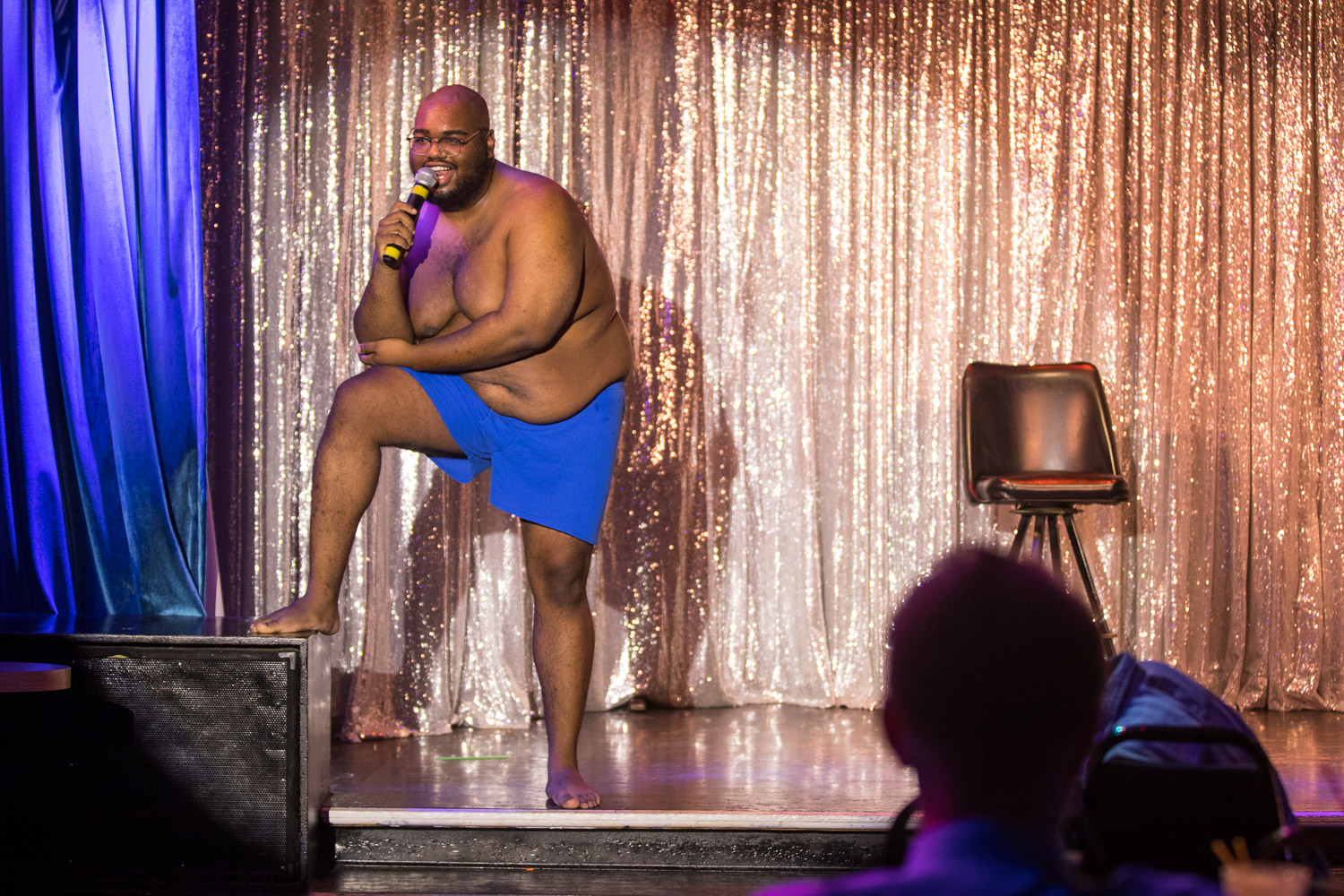 Comedian Dorian Debose during the Comedy Cabaret at Missie B's in Kansas City, MO on June 29, 2021