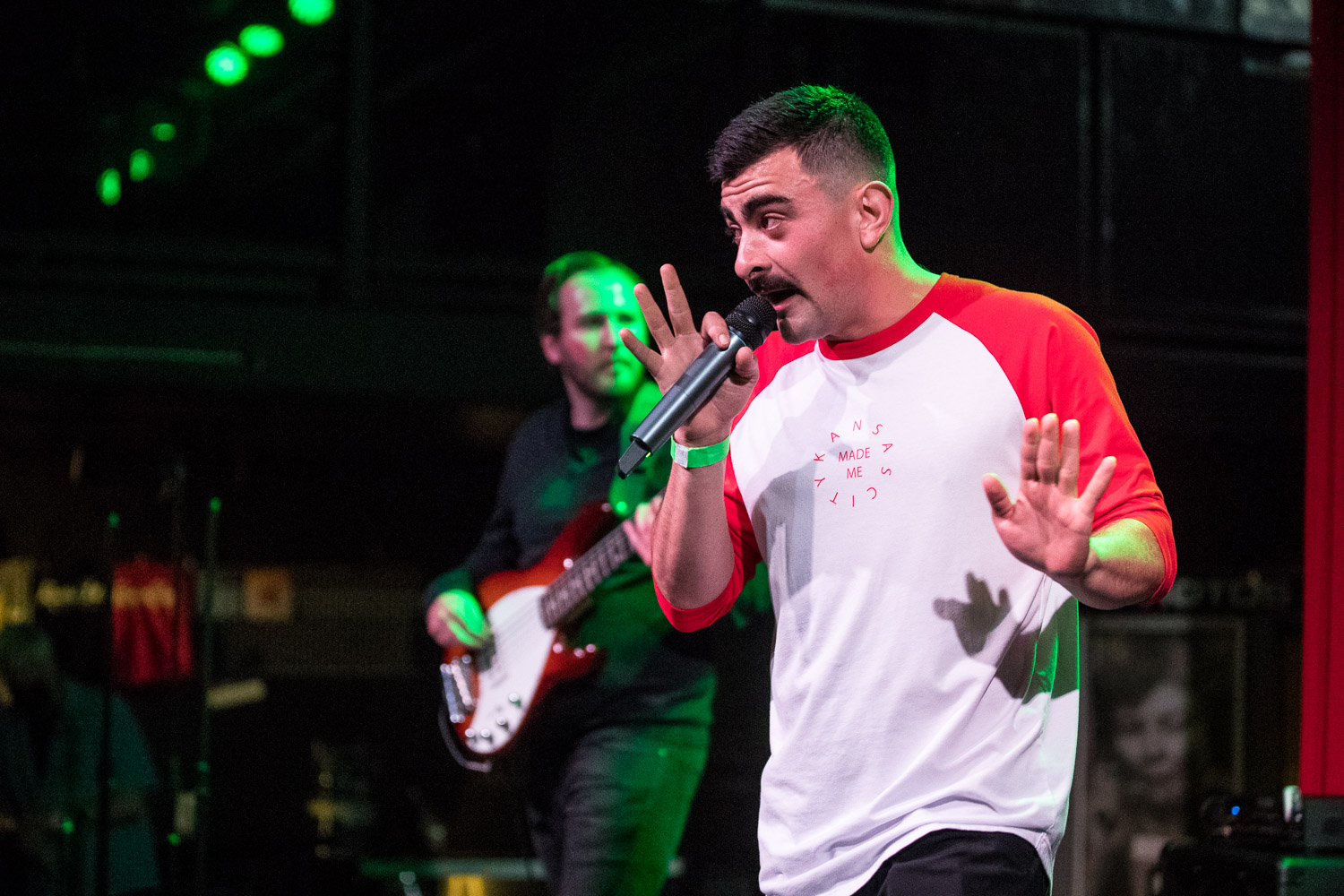 Pistol Pete performing with Various Blonde at the Record Bar in Kansas City, Missouri on July 15, 2021.