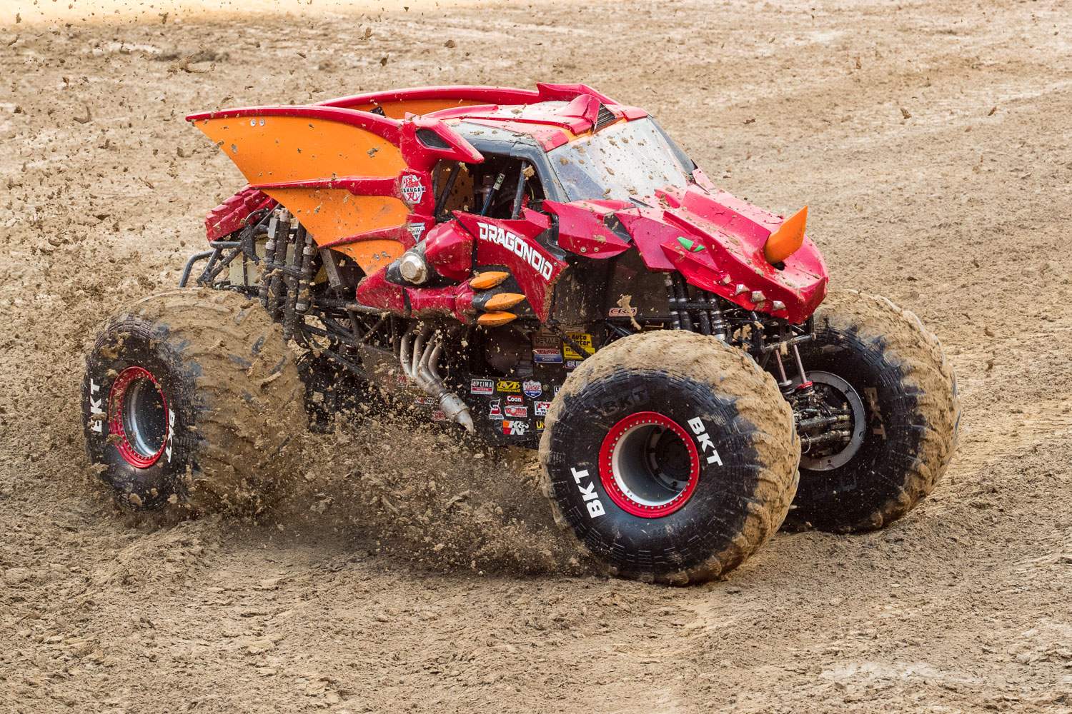 Bakugan Dragonoid, driven by Camden Murphy during Monster Jam at GEHA Field at Arrowhead on Saturday evening, June 26, 2021.