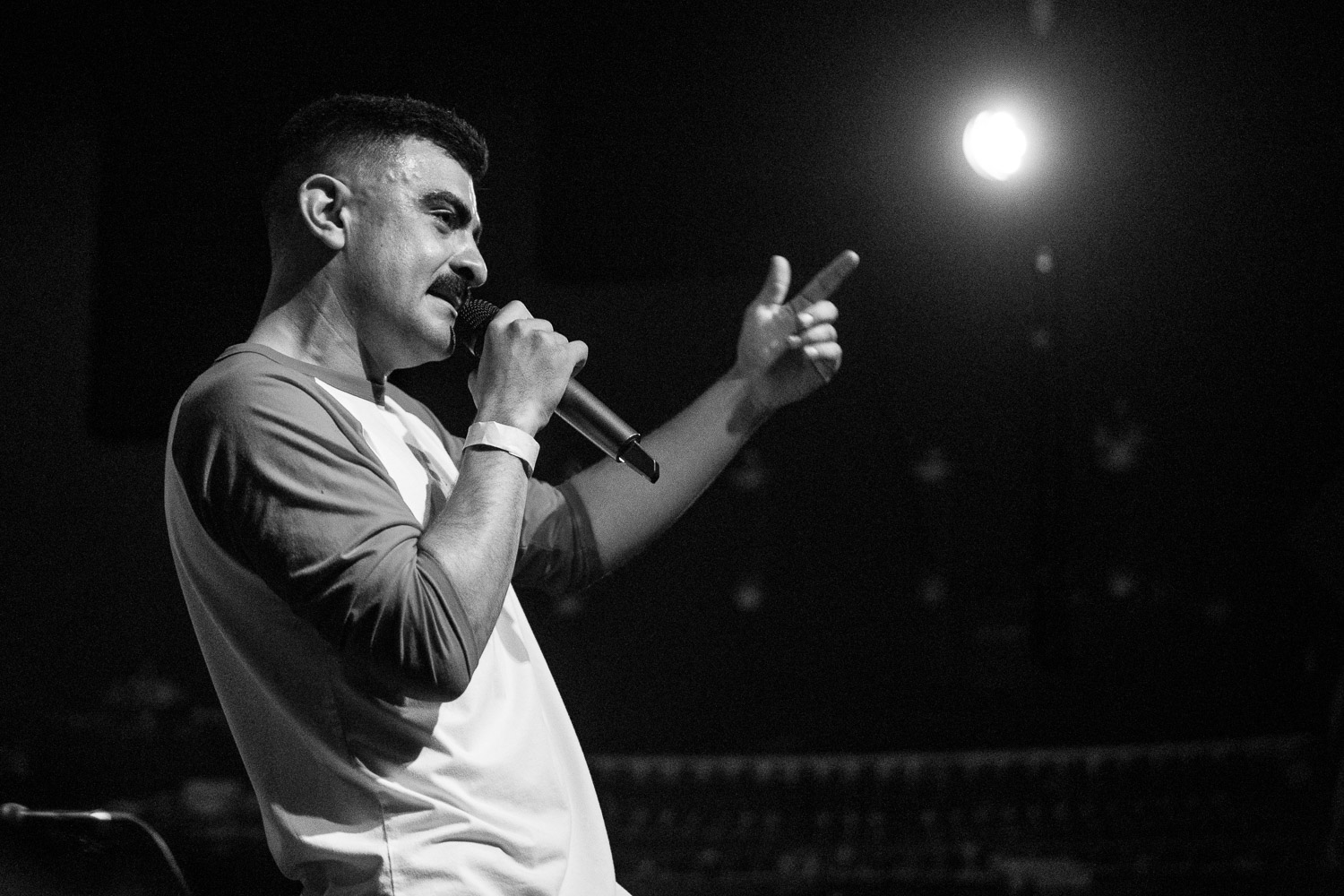 Pistol Pete performing with Various Blonde at the Record Bar in Kansas City, Missouri on July 15, 2021.