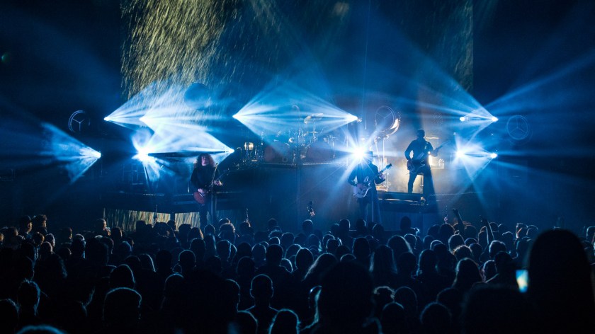 Opeth performing at the Arvest Bank Theatre at The Midland in Kansas City, MO on March 1, 2020