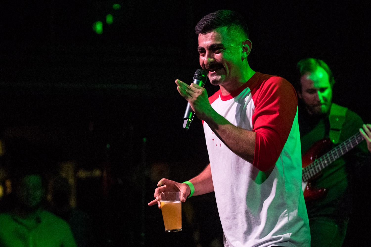 Pistol Pete performing with Various Blonde at the Record Bar in Kansas City, Missouri on July 15, 2021.