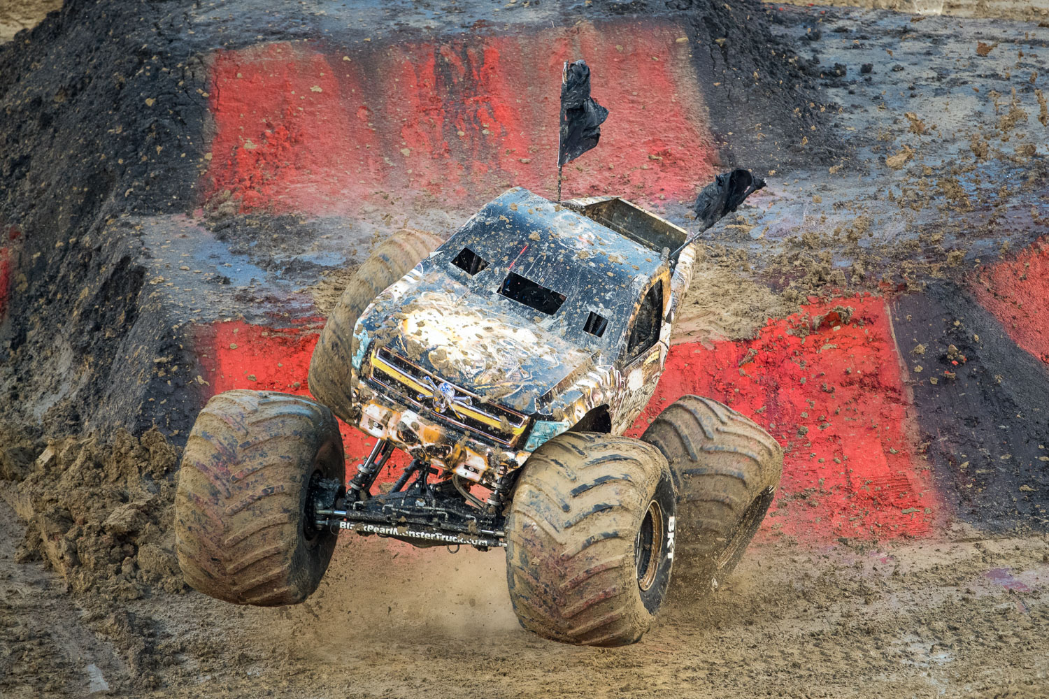 Black Pearl, driven by Cole Venard during Monster Jam at GEHA Field at Arrowhead on Saturday evening, June 26, 2021.