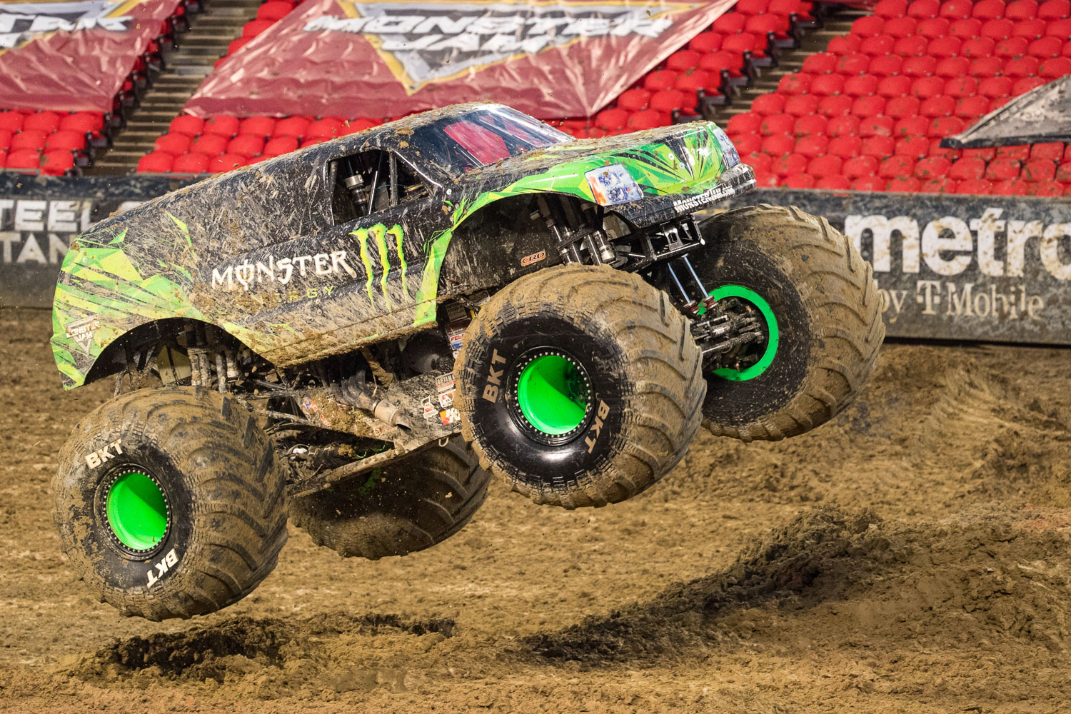 Monster Energy, driven by Todd LeDuc during Monster Jam at GEHA Field at Arrowhead on Saturday evening, June 26, 2021.