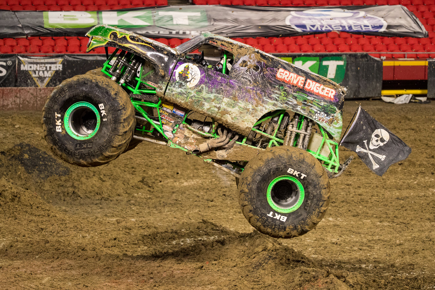 Gravedigger, driven by Adam Anderson during Monster Jam at GEHA Field at Arrowhead on Saturday evening, June 26, 2021.