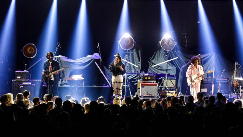 The New Respects performing at the Arvest Bank Theatre at The Midland in Kansas City, Missouri on September 8, 2021