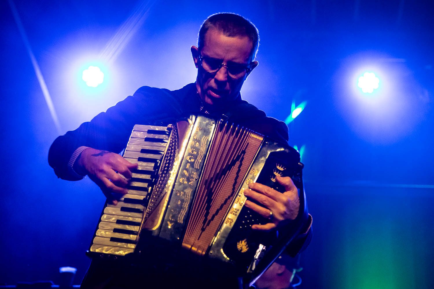 Matt Hensley, accordion player of Flogging Molly