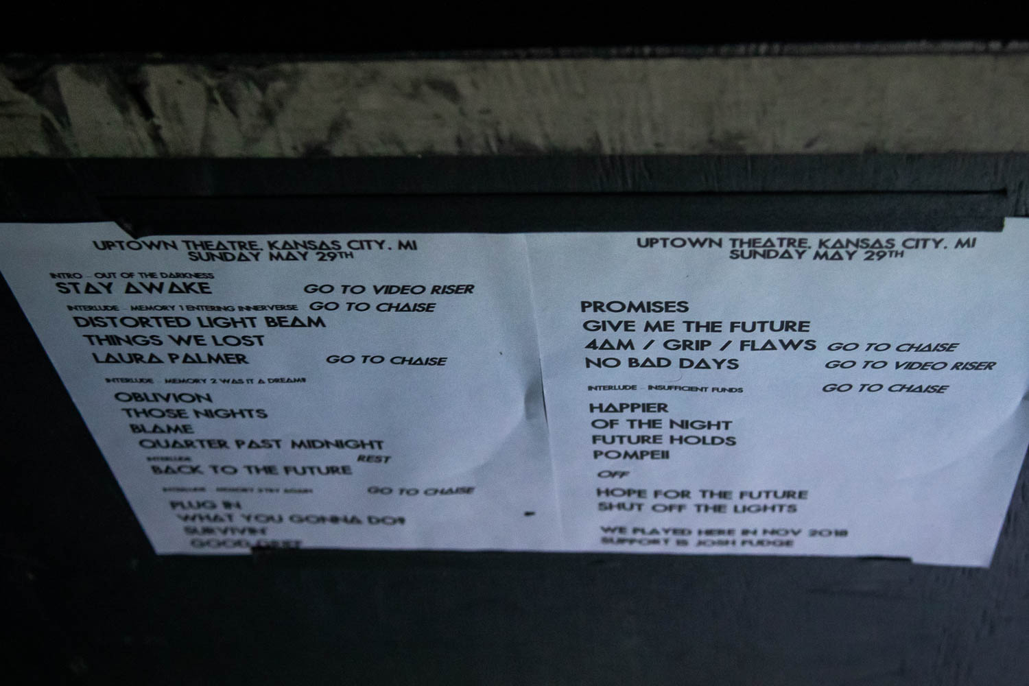 Bastille setlist for Uptown Theater in Kansas City, Missouri on May 29, 2022