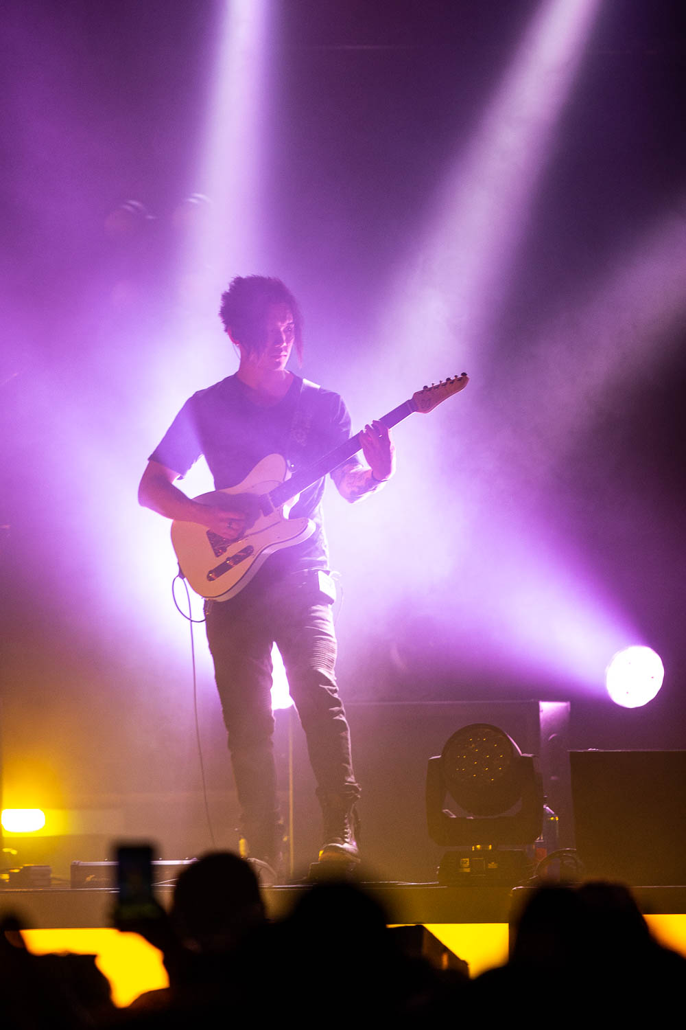 Jesse McCartney's guitarist performing at The Truman in Kansas City, Missouri on May 11, 2022