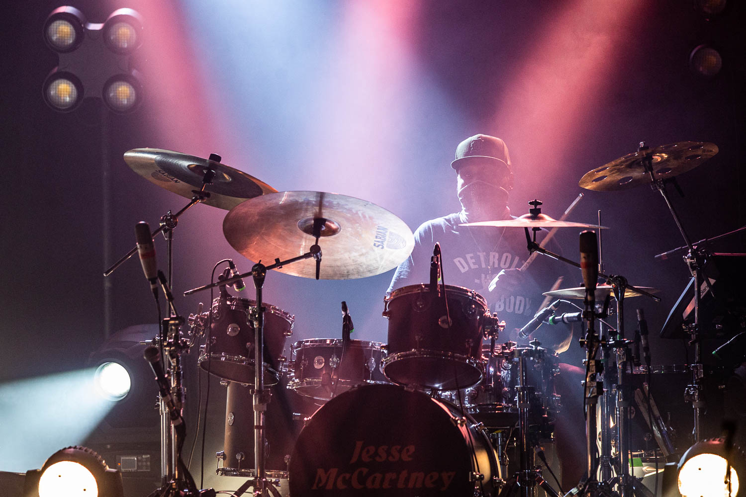 Jesse McCartney's drummer performing at The Truman in Kansas City, Missouri on May 11, 2022