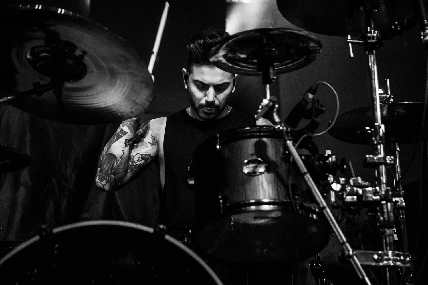 Alex Roman, drummer of Fame on Fire