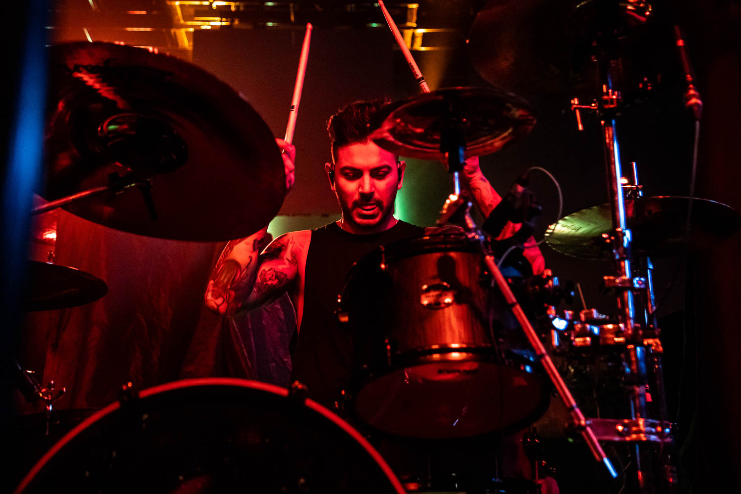 Alex Roman, drummer of Fame on Fire