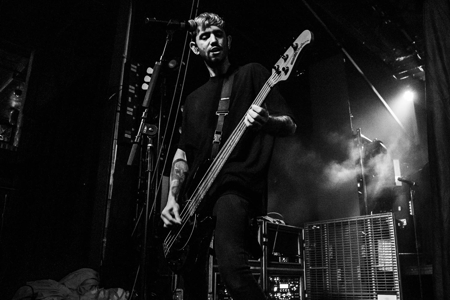 Paul Spirou, bass guitarist of Fame on Fire