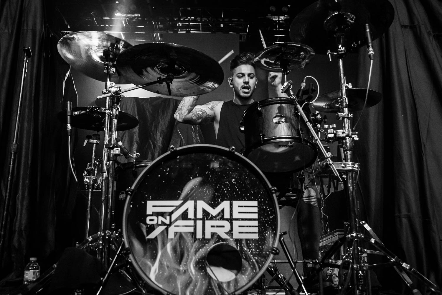 Alex Roman, drummer of Fame on Fire