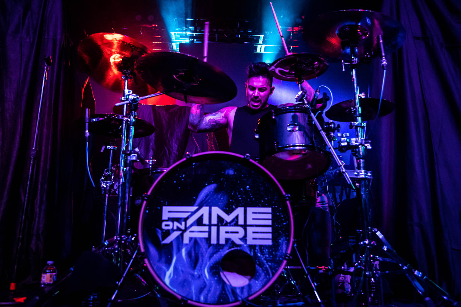 Alex Roman, drummer of Fame on Fire