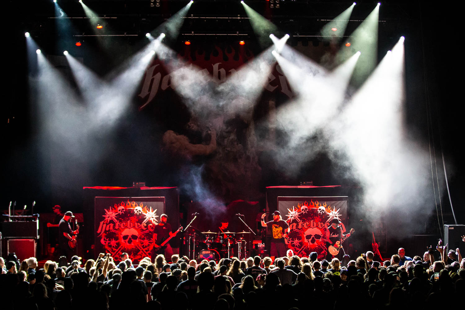 Hatebreed performing at The Midland Theatre in Kansas City, Missouri on August 2, 2022.