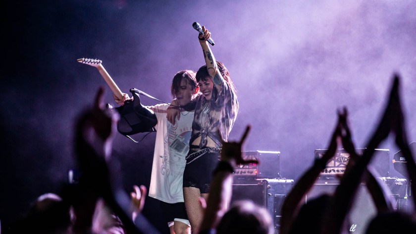Derek E. Miller and Alexis Krauss of Sleigh Bells
