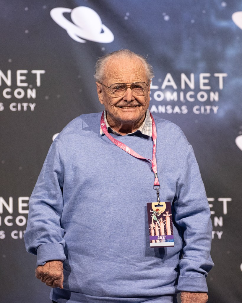 William Daniels during a panel on Friday at the 2023 Planet Comicon in Kansas City, Missouri on March 17, 2023.