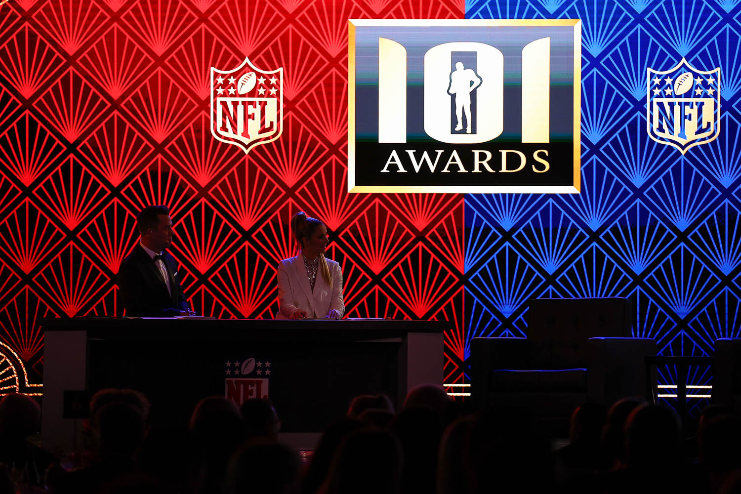 James Palmer and Laura Rutledge during the 53rd annual 101 Awards at The Westin Crown Center in Kansas City, Missouri on Saturday, February 25, 2023.