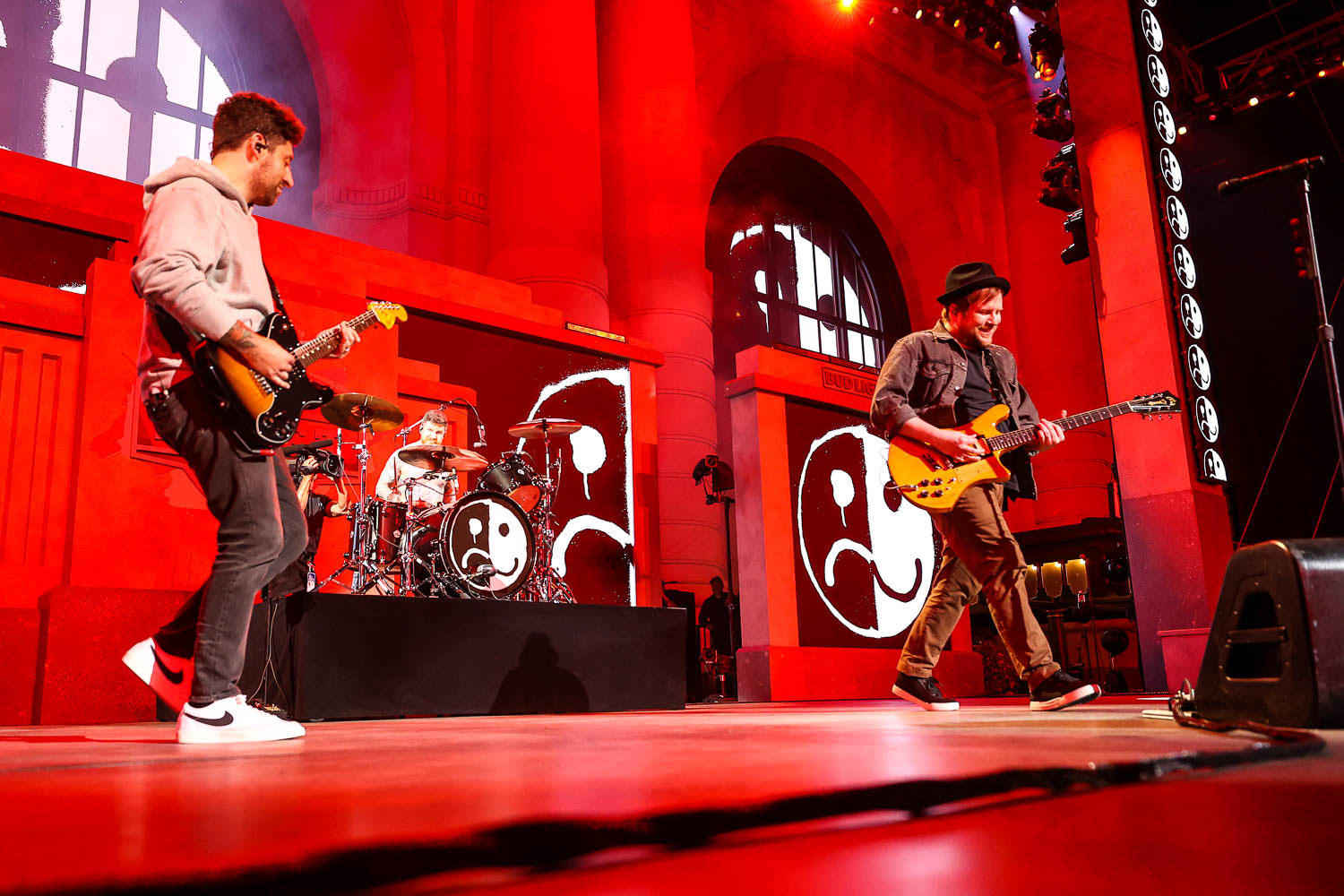 Fall Out Boy performing at the NFL Draft at Union Station in Kansas City, Missouri on April 27, 2023