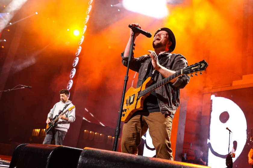 Patrick Stump, lead vocalist and guitarist of Fall Out Boy