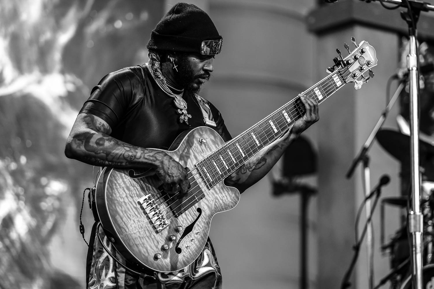 Thundercat performing at the NFL Draft at Union Station in Kansas City, Missouri on April 29, 2023