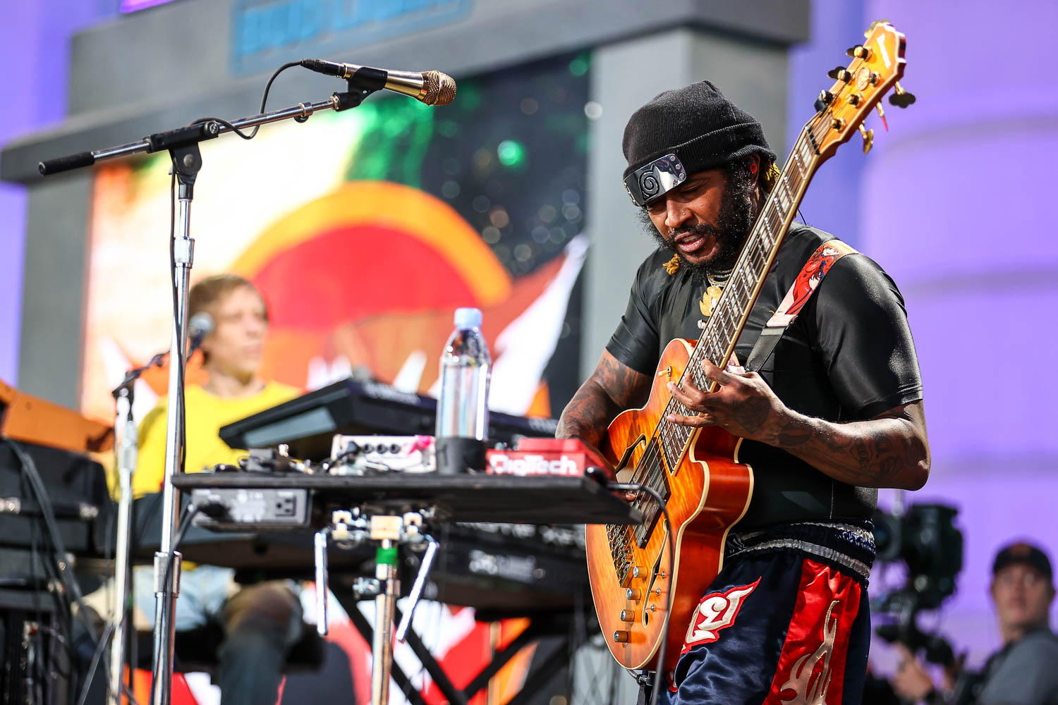 Thundercat performing at the NFL Draft at Union Station in Kansas City, Missouri on April 29, 2023