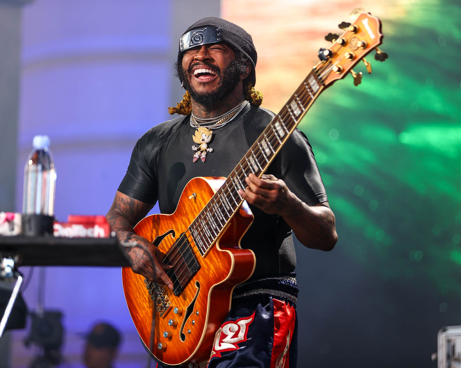 Thundercat performing at the NFL Draft at Union Station in Kansas City, Missouri on April 29, 2023
