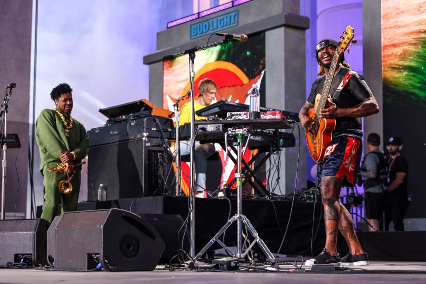 Thundercat performing at the NFL Draft at Union Station in Kansas City, Missouri on April 29, 2023