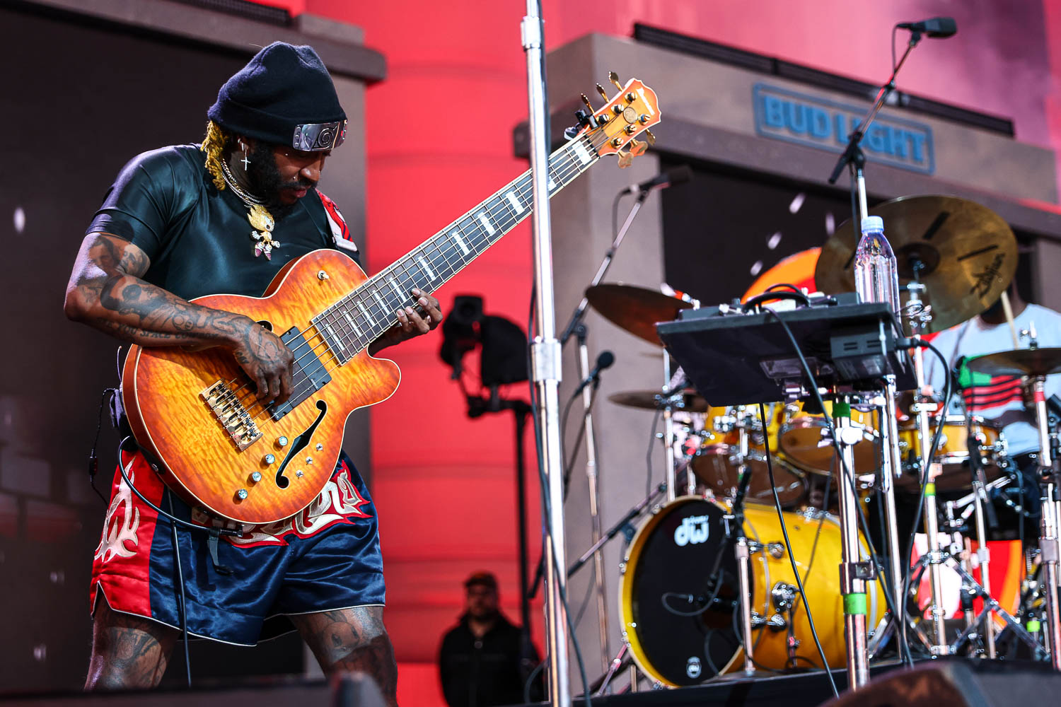Thundercat performing at the NFL Draft at Union Station in Kansas City, Missouri on April 29, 2023