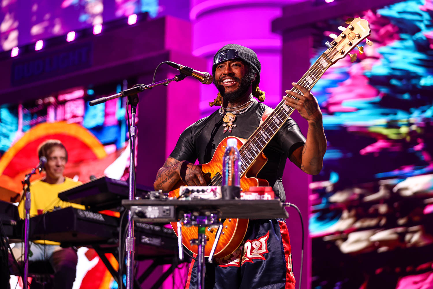 Thundercat performing at the NFL Draft at Union Station in Kansas City, Missouri on April 29, 2023