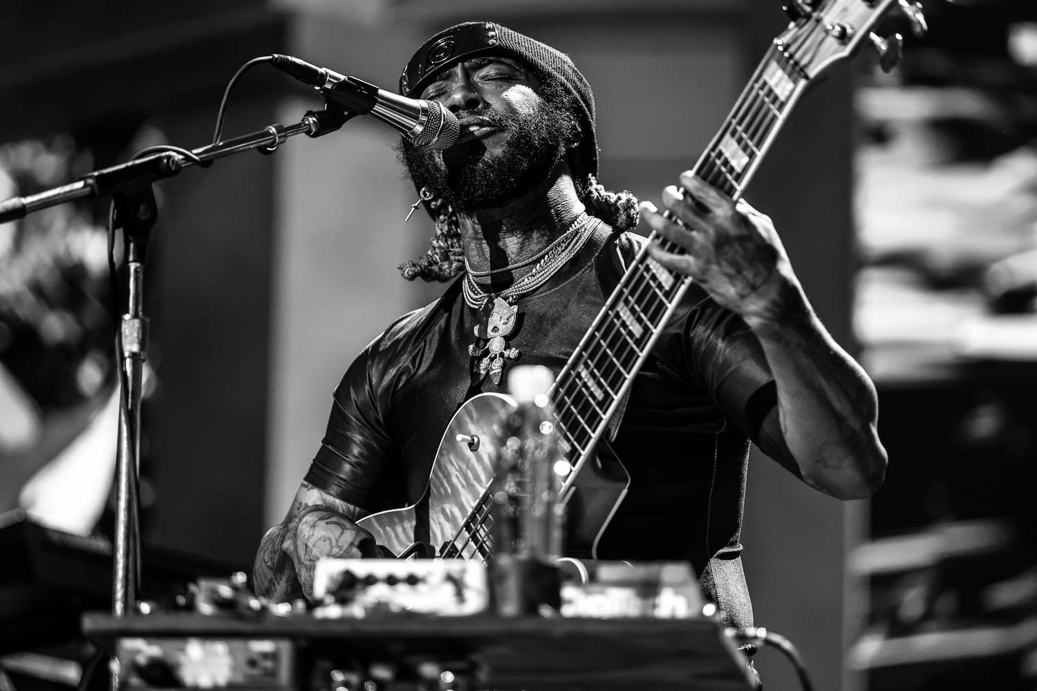 Thundercat performing at the NFL Draft at Union Station in Kansas City, Missouri on April 29, 2023