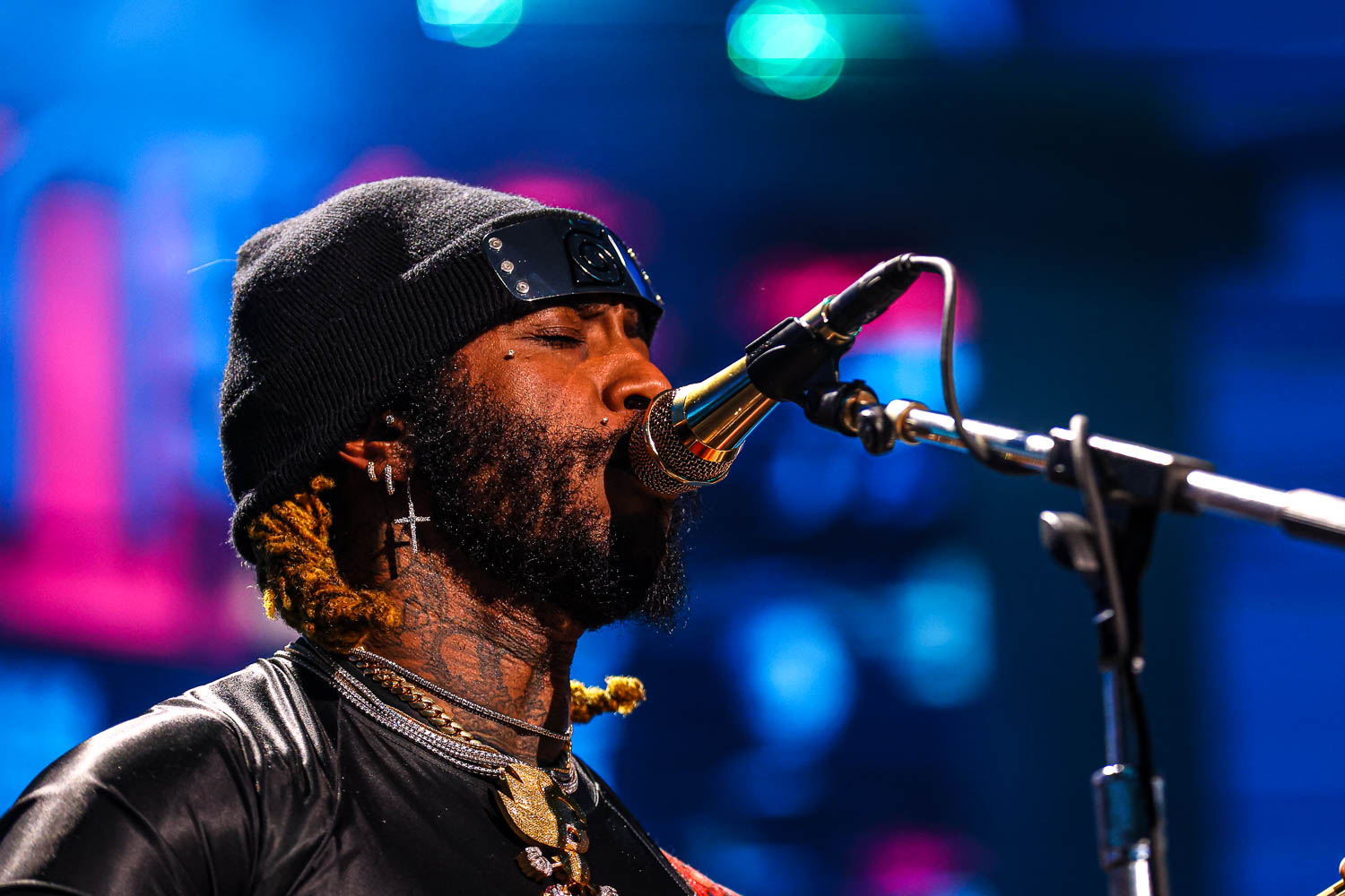 Thundercat performing at the NFL Draft at Union Station in Kansas City, Missouri on April 29, 2023